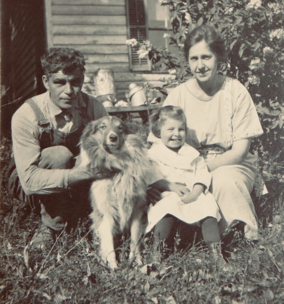 Jesse Bowman his wife Marion Dunham and their daughter, Joseph Bruchac’s mother Marion Bowman.